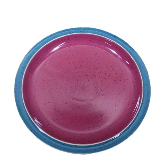 Denby Harlequin Dinner Plates Set Of 3 Red Green Stoneware  England 10.5\